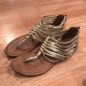 Lucky brand gold sandals